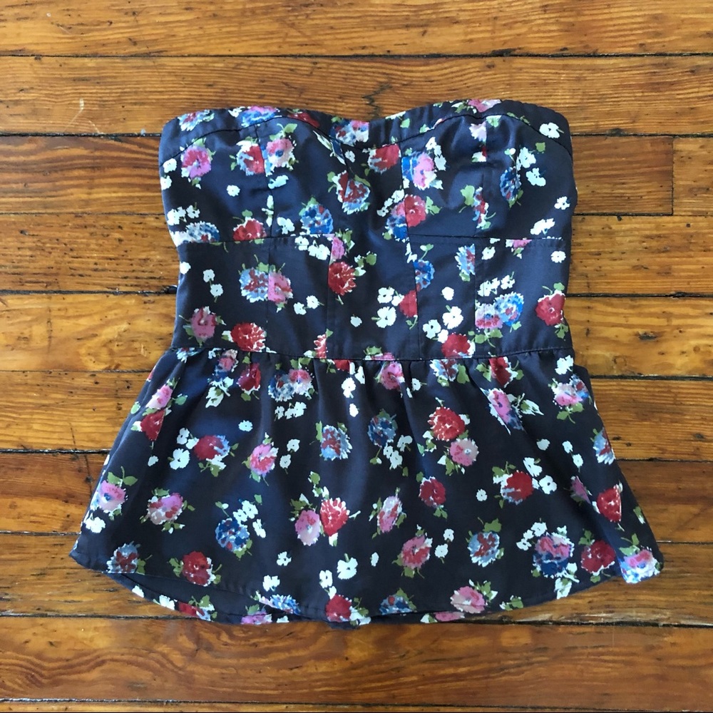 American Eagle Bustier-Style Peplum Top